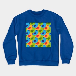 Coloured birds pattern Crewneck Sweatshirt